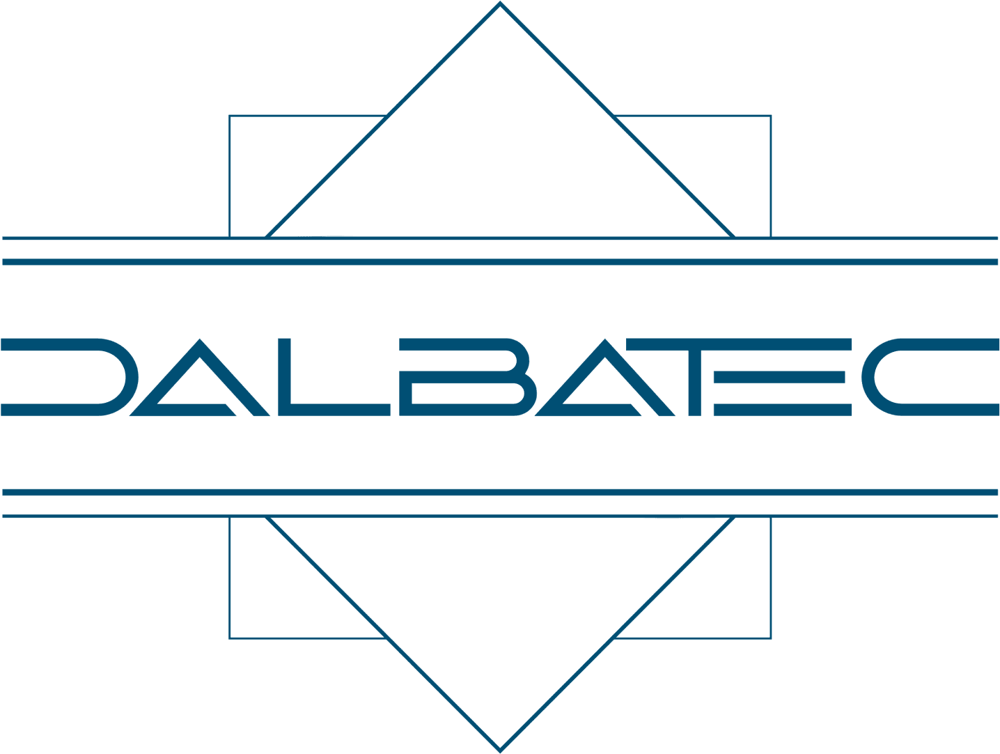 Logotipo de Dalbatec fondo transparente en color azul oscuro